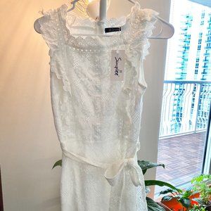 White Lace Mini Dress